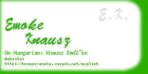 emoke knausz business card
